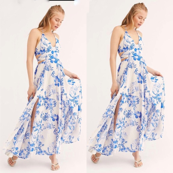 Free People Dresses & Skirts - Free People Lille Printed Boho Maxi Dress Size M